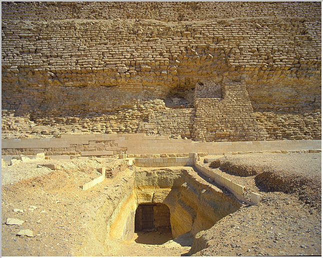 The pyramid of King Djoser east entrance